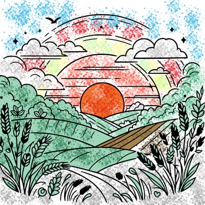 beautiful sunset the sky