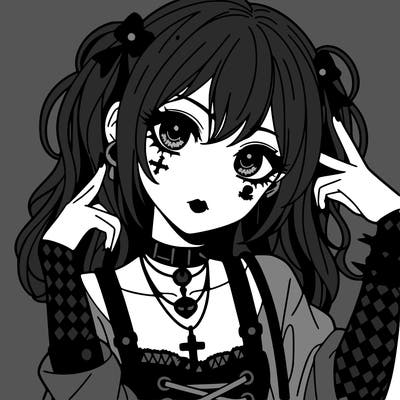goth anime girl