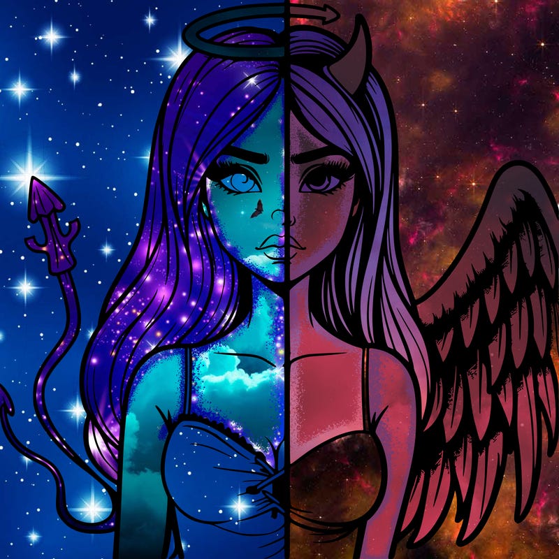 devil vs angel realistic girl