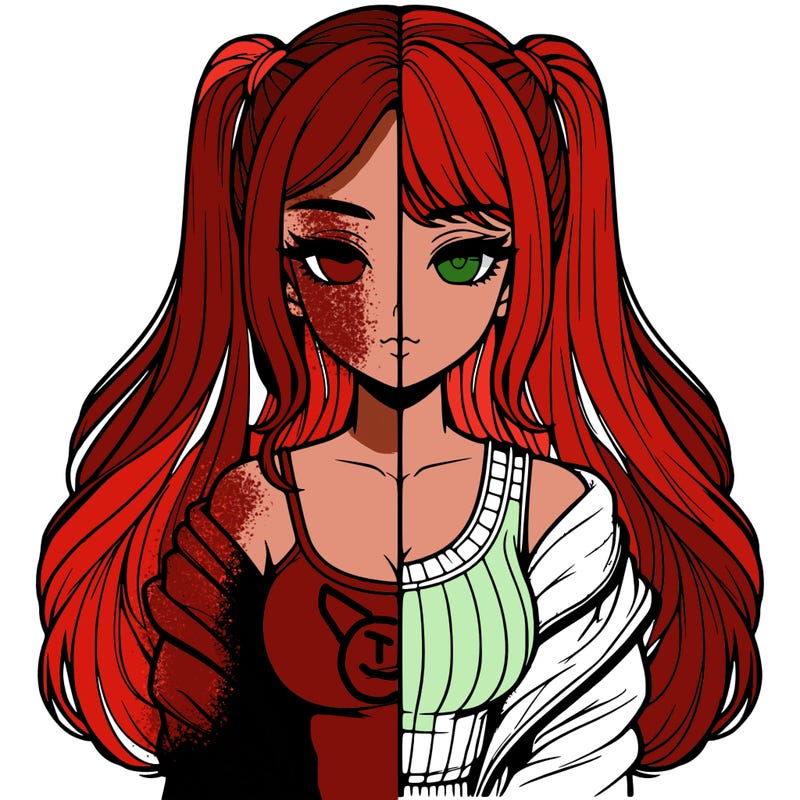 realistic girl split