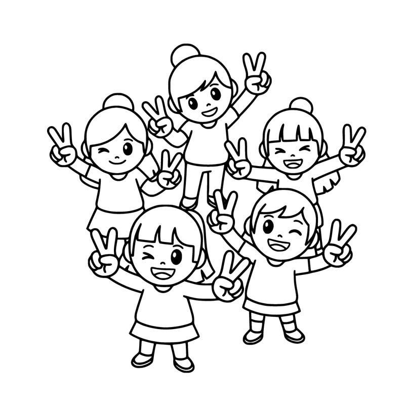 make 5 people do the ✌(◕‿-)✌peace ✌(◕‿-)✌