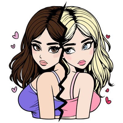 realistic girl split