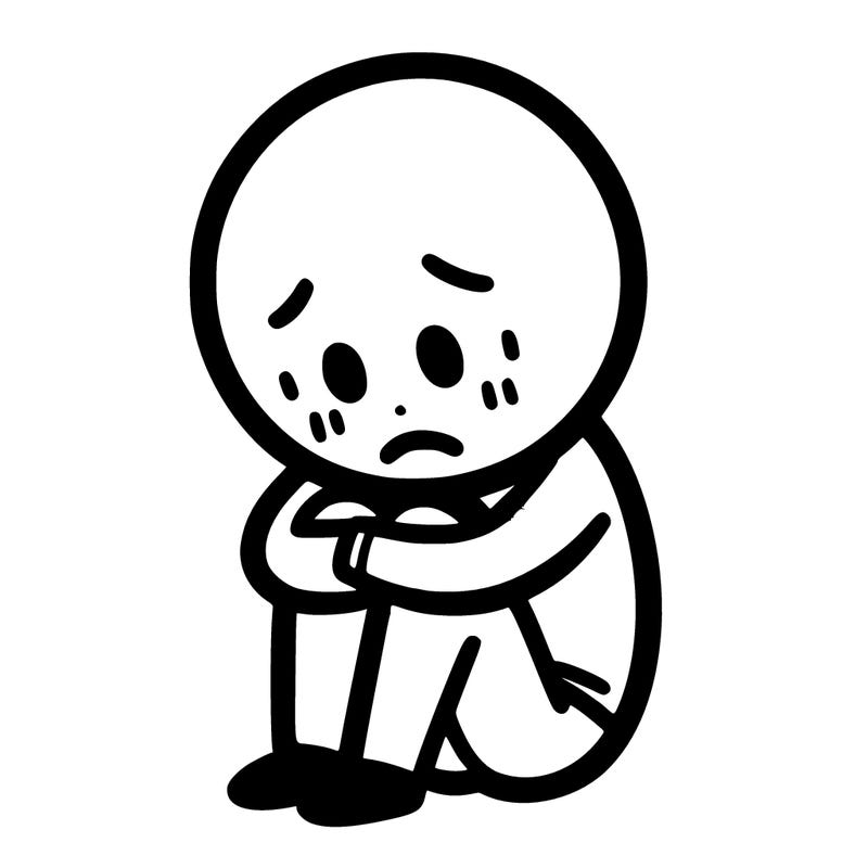sad person