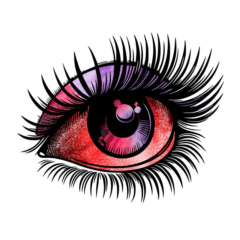 realistic eye long eylashes