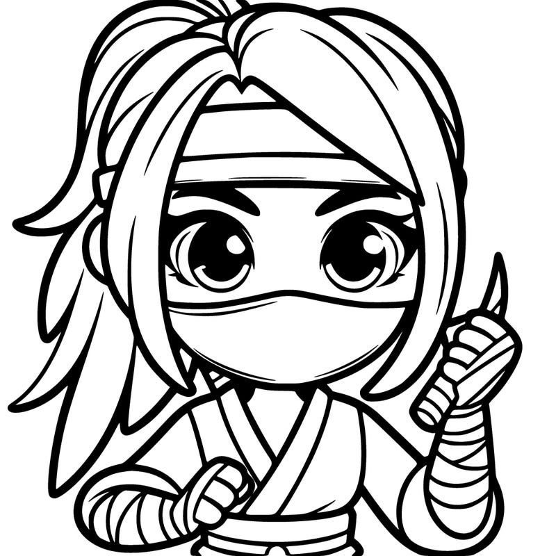 ninja girl with mask