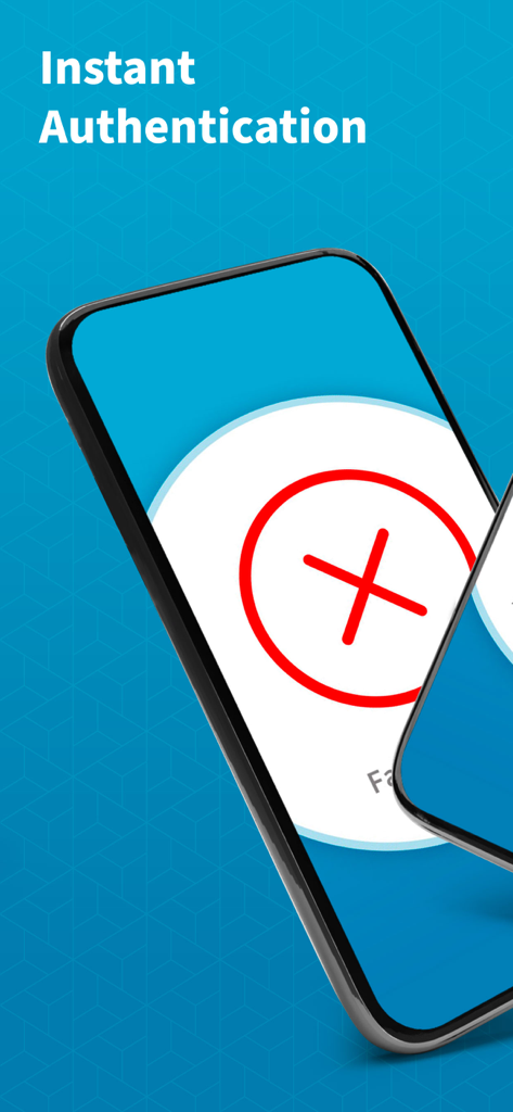 Authentic Vision - CheckIfReal - CheckIfReal 앱에서 빨간색 X 표시가 있는 즉각적인 제품 인증 결과를 보여주는 휴대폰 화면
