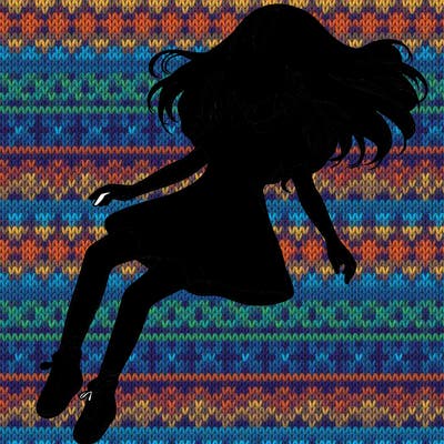 realistic girl floating