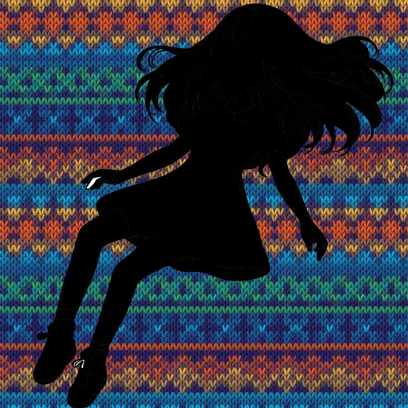 realistic girl floating