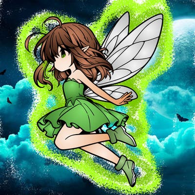 manga fairy flying