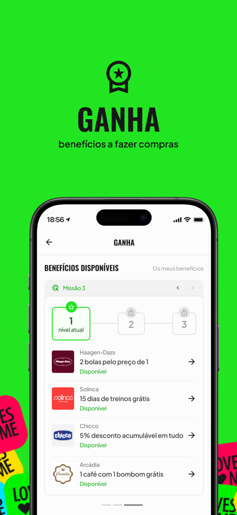 Colombo Loves Me - Colombo Loves Me app screen displaying available rewards and shopping discounts at Centro Colombo mall