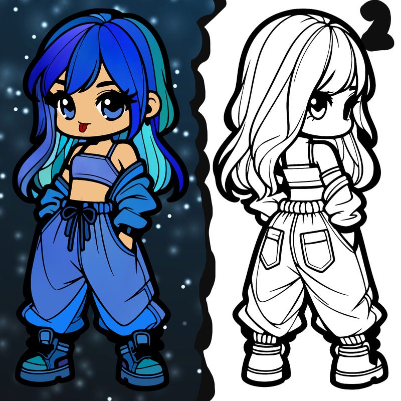 girl in crop top and baggy pants