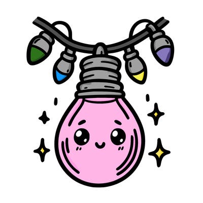 small bulb of a garland