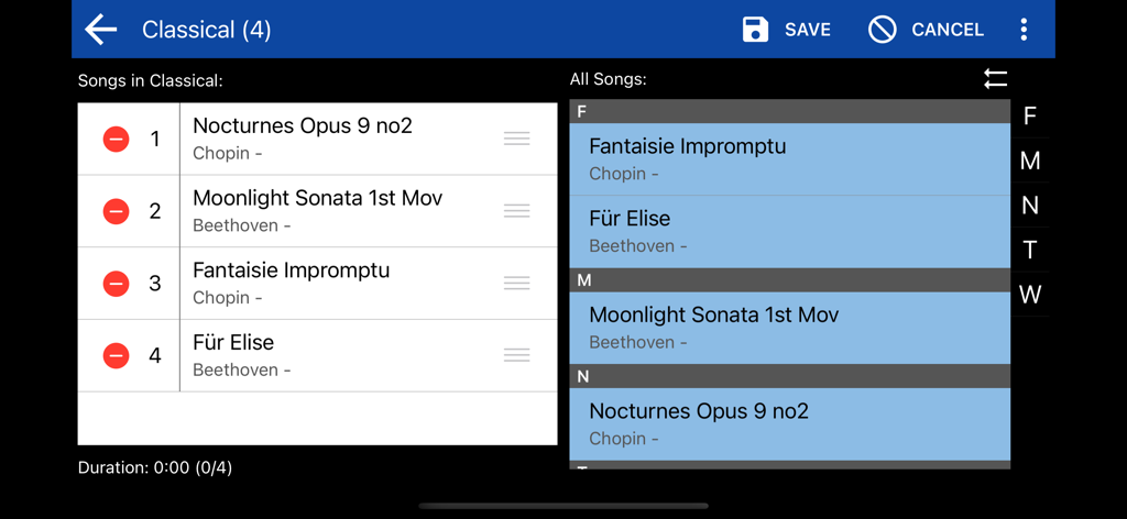 MobileSheets® - Classical music setlist management and song library in MobileSheets app