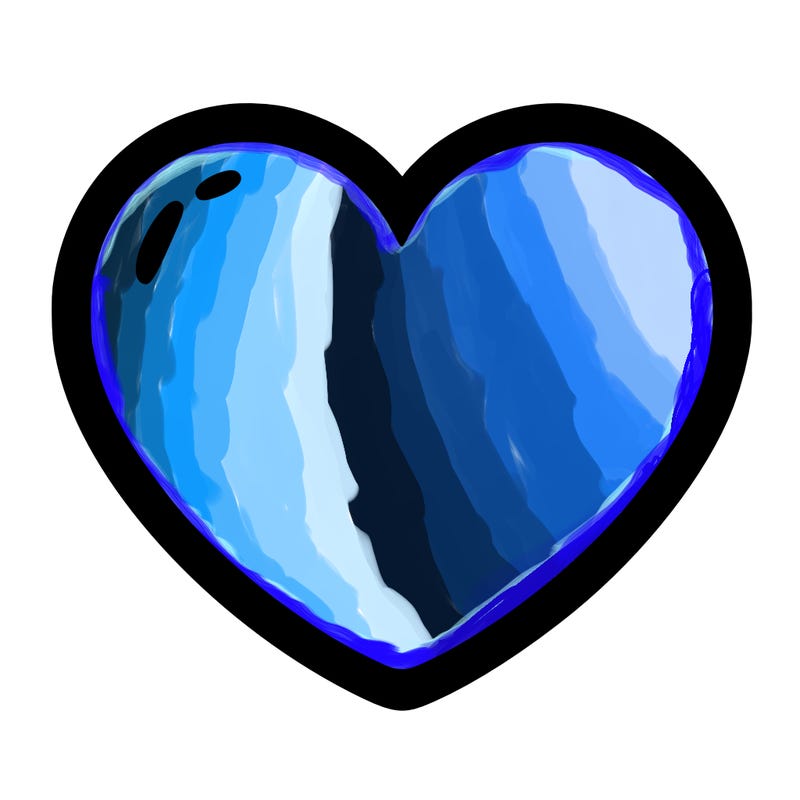 a blank heart
