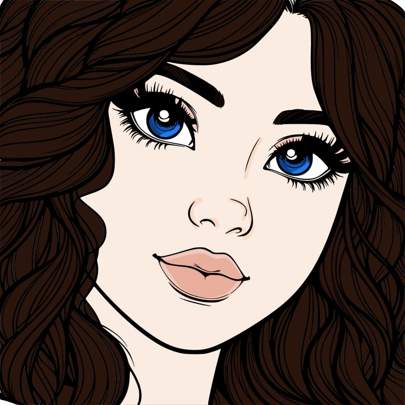 beautiful realistic girl close up to the camera with wavy hair,