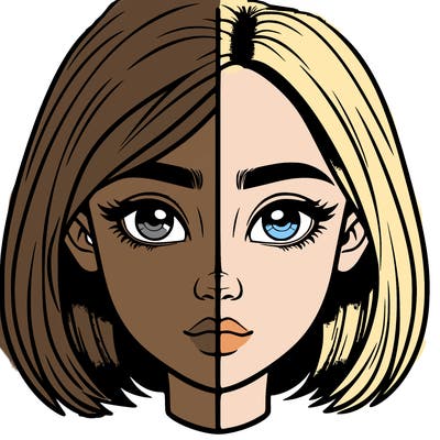 realistic girl split