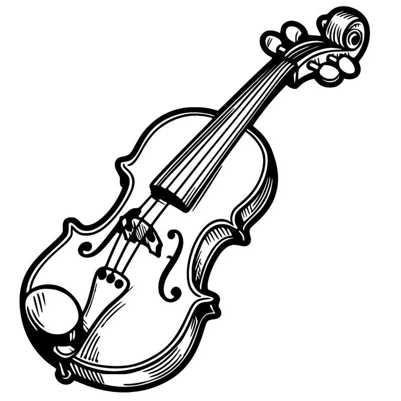 violin out line