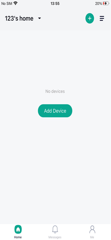 FONDAIL - FONDAIL security app home screen with a button to add a new device