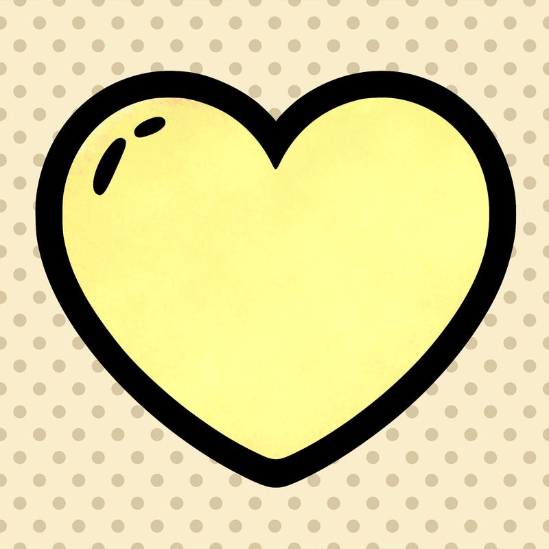 a blank heart