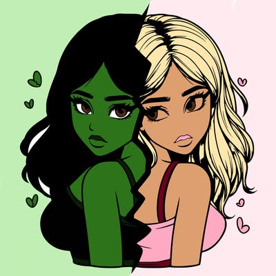 realistic girl split