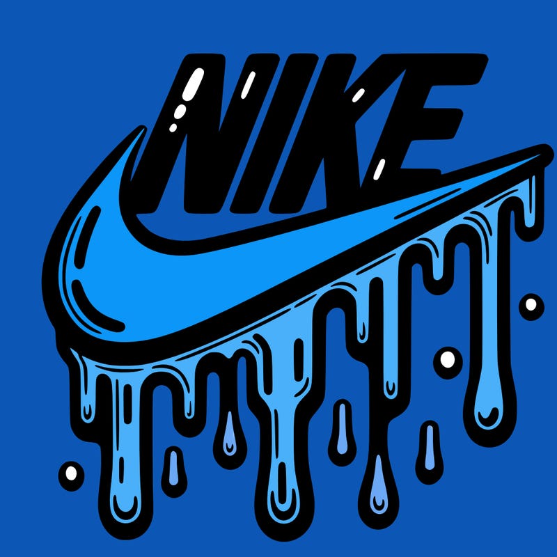 dripping nike logo