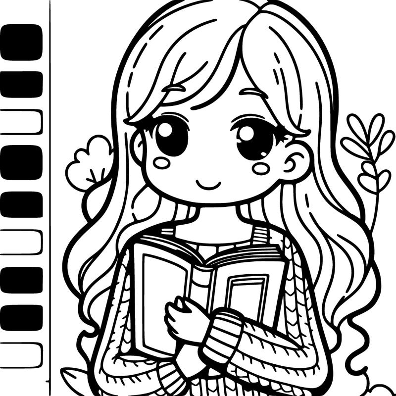 a woman holding a book