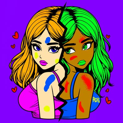 realistic girl split