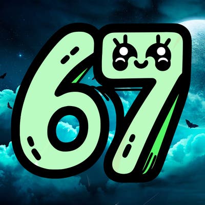 the numbers 67