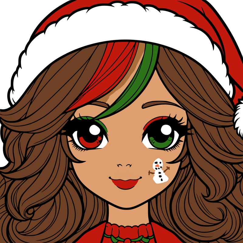 realistic christmas girl