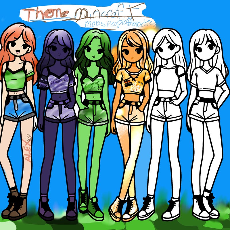 a group of girls wearing crop tops and shorts