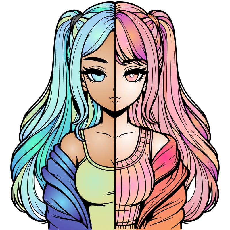 realistic girl split