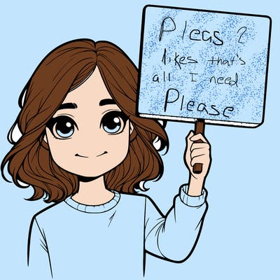 realistic girl holding up a sign