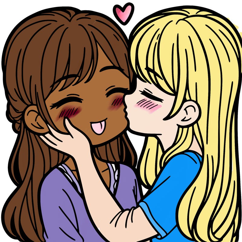 girl kissing her girlfriend