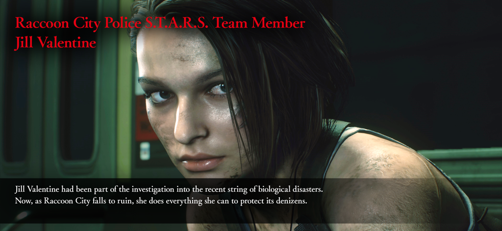 Close up of Jill Valentine from Resident Evil 3