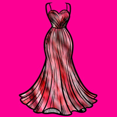 attractive long fashion dress