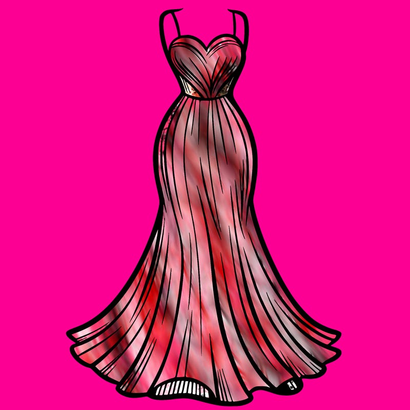 attractive long fashion dress