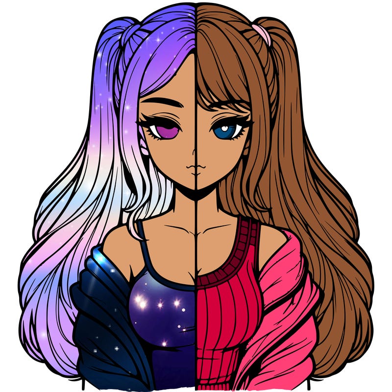 realistic girl split