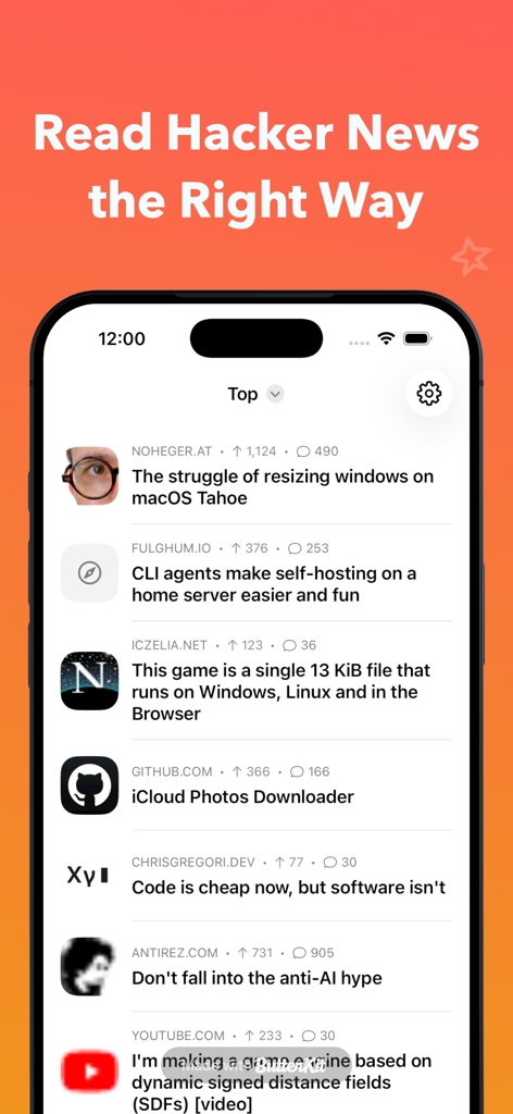 Hackers for Hacker News - Flux des meilleurs articles sur l'application mobile Hackers for Hacker News