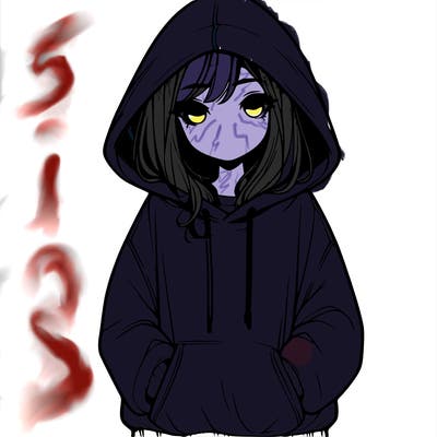 realistic girl with oversized hoodie