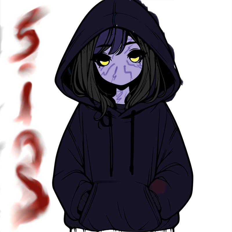 realistic girl with oversized hoodie