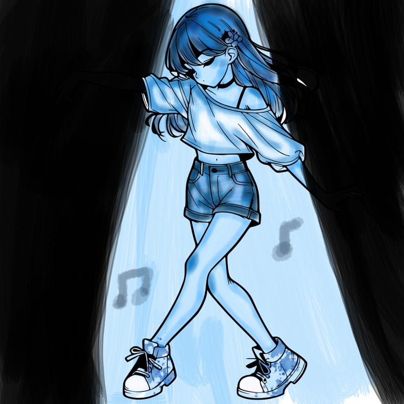 realistic girl danceing