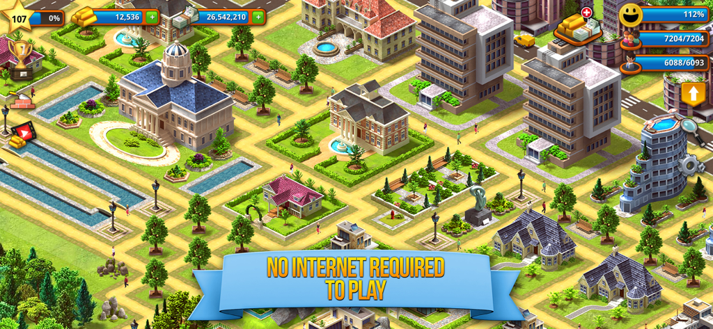 Isometric view of a thriving tropical metropolis with lush parks and colorful buildings