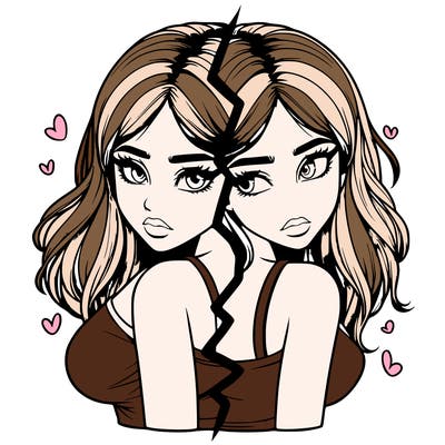 realistic girl split