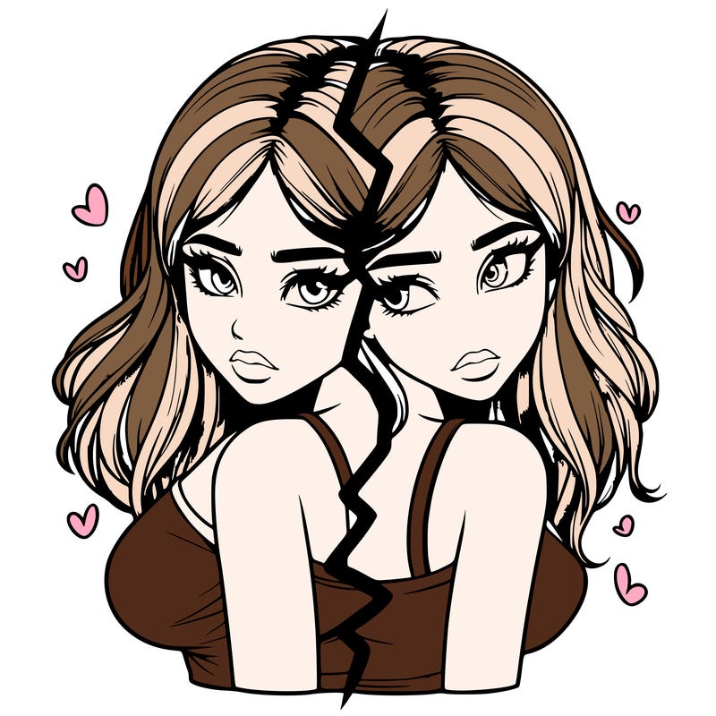 realistic girl split