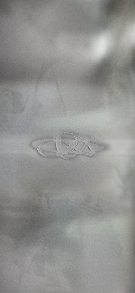 otherspace - Metallic interlocking ring emblem on a textured grey background