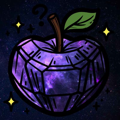 very shiny crystal apple