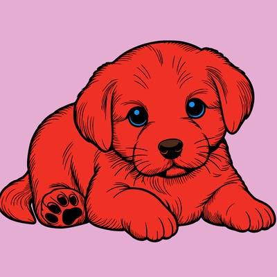 a cute realistic puppy