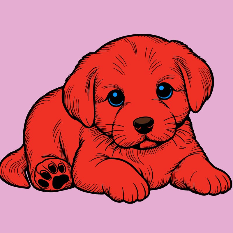 a cute realistic puppy