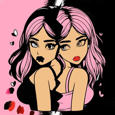 realistic girl split