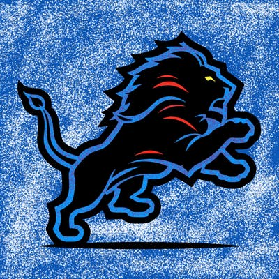 detroit lions logo of the lion.
